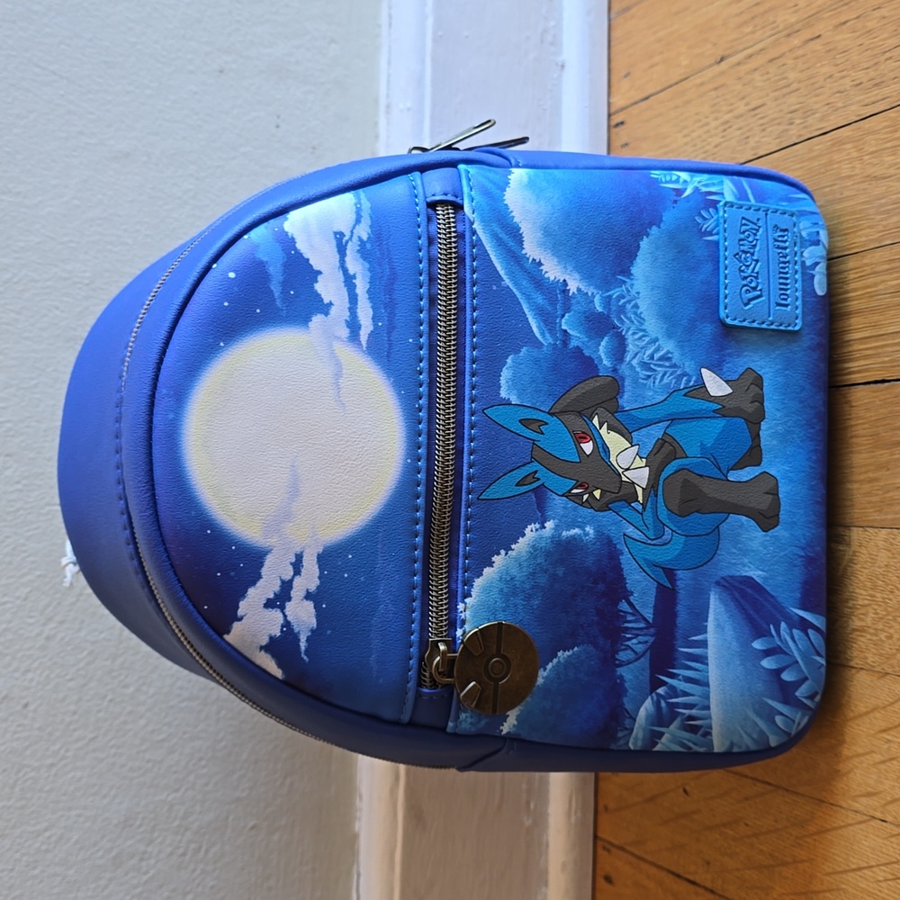 NWT, Loungefly Pokémon Lucario Mini Backpack, GameStop Exclusive